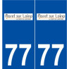77 Moret-sur-Loing logo autocollant plaque stickers ville
