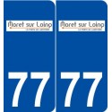 77 Moret-sur-Loing logo autocollant plaque stickers ville