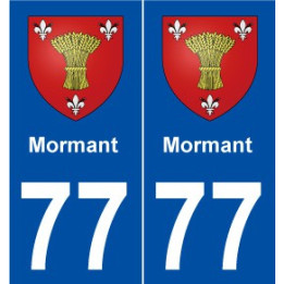 77 Mormant blason autocollant plaque stickers ville
