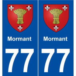 77 Mormant blason autocollant plaque stickers ville