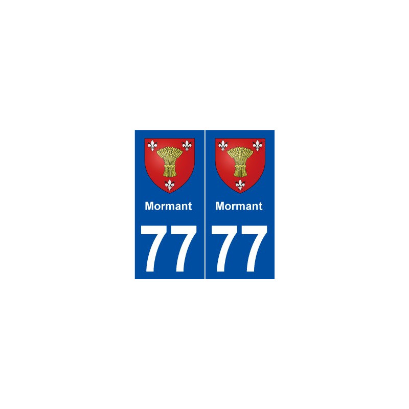 77 Mormant blason autocollant plaque stickers ville