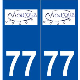 77 Mouroux logo autocollant plaque stickers ville