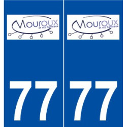 77 Mouroux logo autocollant plaque stickers ville