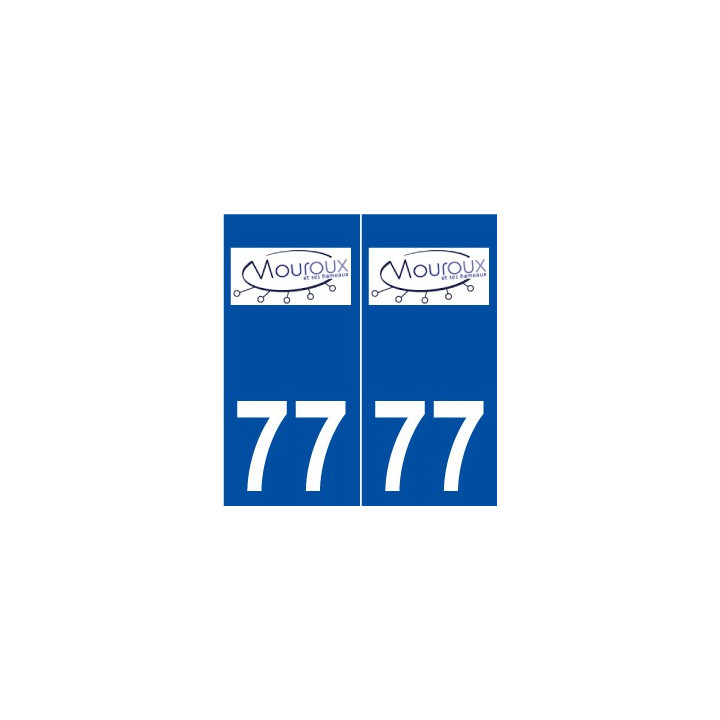 77 Mouroux logo autocollant plaque stickers ville