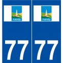 77 Nandy logo autocollant plaque stickers ville