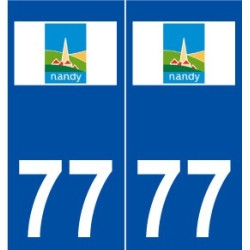 77 Nandy logo autocollant plaque stickers ville