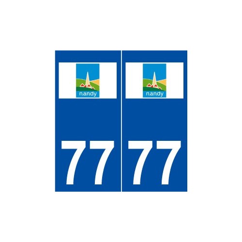 77 Nandy logo autocollant plaque stickers ville
