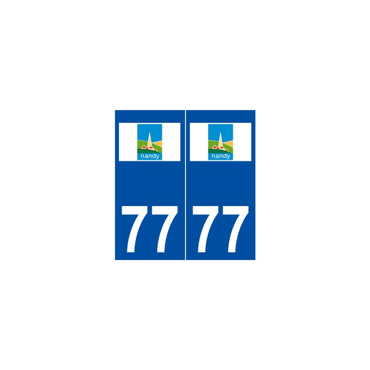 77 Nandy logo autocollant plaque stickers ville