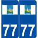 77 Nandy logo autocollant plaque stickers ville