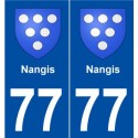 77 Nangis blason autocollant plaque stickers ville