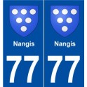 77 Nangis blason autocollant plaque stickers ville