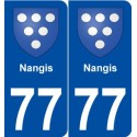 77 Nangis blason autocollant plaque stickers ville