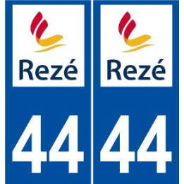 44 Rezé blason autocollant logo2 plaque stickers ville