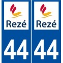 44 Rezé blason autocollant logo2 plaque stickers ville