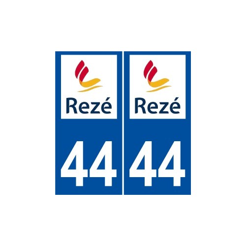44 Rezé blason autocollant logo2 plaque stickers ville