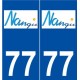 77 Nangis logo autocollant plaque stickers ville