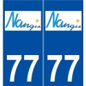 77 Nangis logo autocollant plaque stickers ville