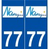 77 Nangis logo autocollant plaque stickers ville