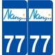 77 Nangis logo autocollant plaque stickers ville