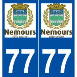 77 Nemours logo autocollant plaque stickers ville