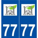 77 Noisiel logo autocollant plaque stickers ville