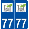 77 Noisiel logo autocollant plaque stickers ville