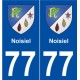 77 Noisiel blason autocollant plaque stickers ville