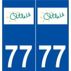 77 Othis logo autocollant plaque stickers ville