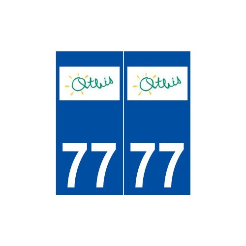 77 Othis logo autocollant plaque stickers ville