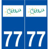 77 Othis logo autocollant plaque stickers ville