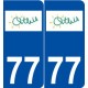 77 Othis logo autocollant plaque stickers ville