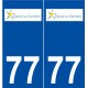 77 Ozoir-la-Ferrière logo autocollant plaque stickers ville