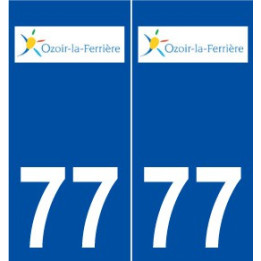 77 Ozoir-la-Ferrière logo autocollant plaque stickers ville