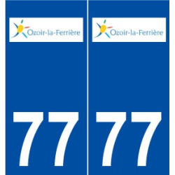 77 Ozoir-la-Ferrière logo autocollant plaque stickers ville