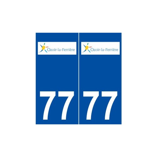 77 Ozoir-la-Ferrière logo autocollant plaque stickers ville