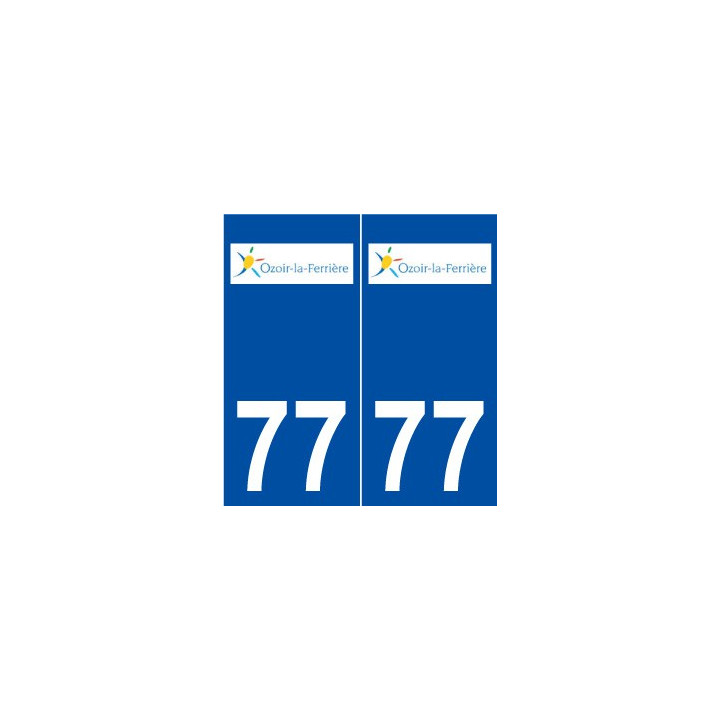77 Ozoir-la-Ferrière logo autocollant plaque stickers ville