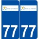 77 Ozoir-la-Ferrière logo autocollant plaque stickers ville