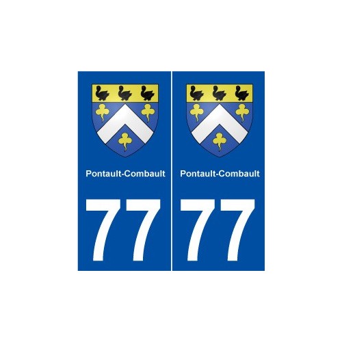 77 Pontault-Combault blason autocollant plaque stickers ville