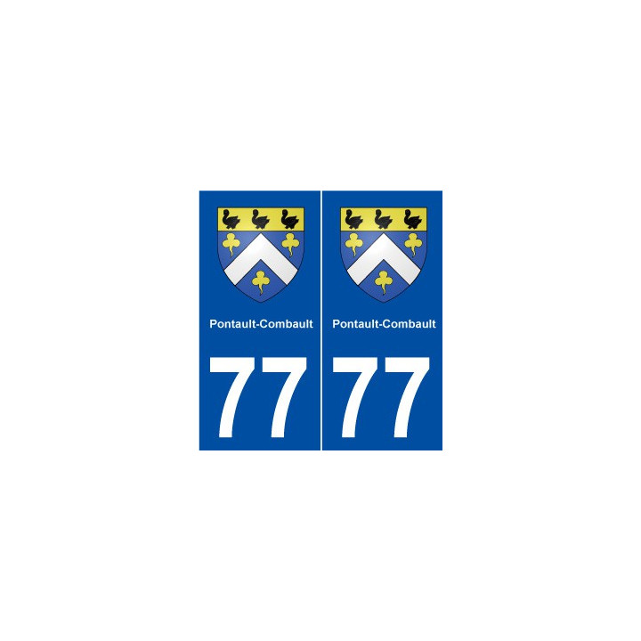 77 Pontault-Combault blason autocollant plaque stickers ville