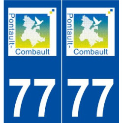 77 Pontault-Combault logo autocollant plaque stickers ville