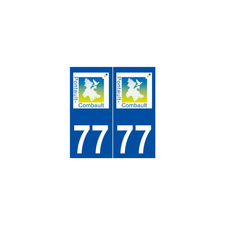 77 Pontault-Combault logo autocollant plaque stickers ville