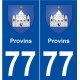 77 Provins blason autocollant plaque stickers ville