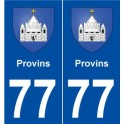77 Provins blason autocollant plaque stickers ville