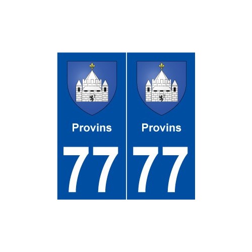 77 Provins blason autocollant plaque stickers ville