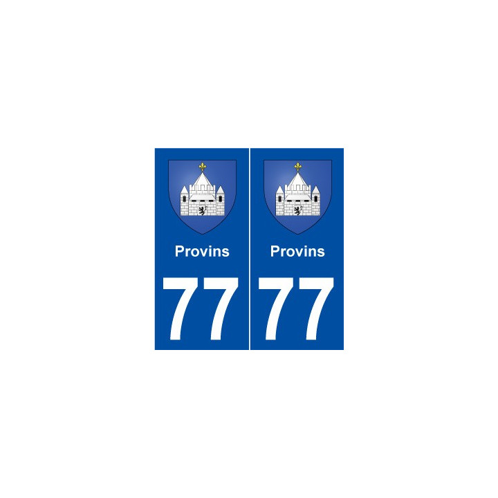 77 Provins blason autocollant plaque stickers ville