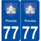 77 Provins blason autocollant plaque stickers ville