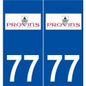 77 Provins logo autocollant plaque stickers ville