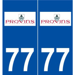 77 Provins logo autocollant plaque stickers ville