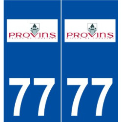77 Provins logo autocollant plaque stickers ville