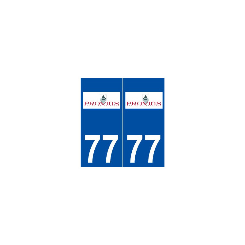 77 Provins logo autocollant plaque stickers ville